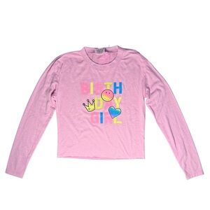 Firehouse Pink Birthday long sleeve top girls size XS (6) NWOT